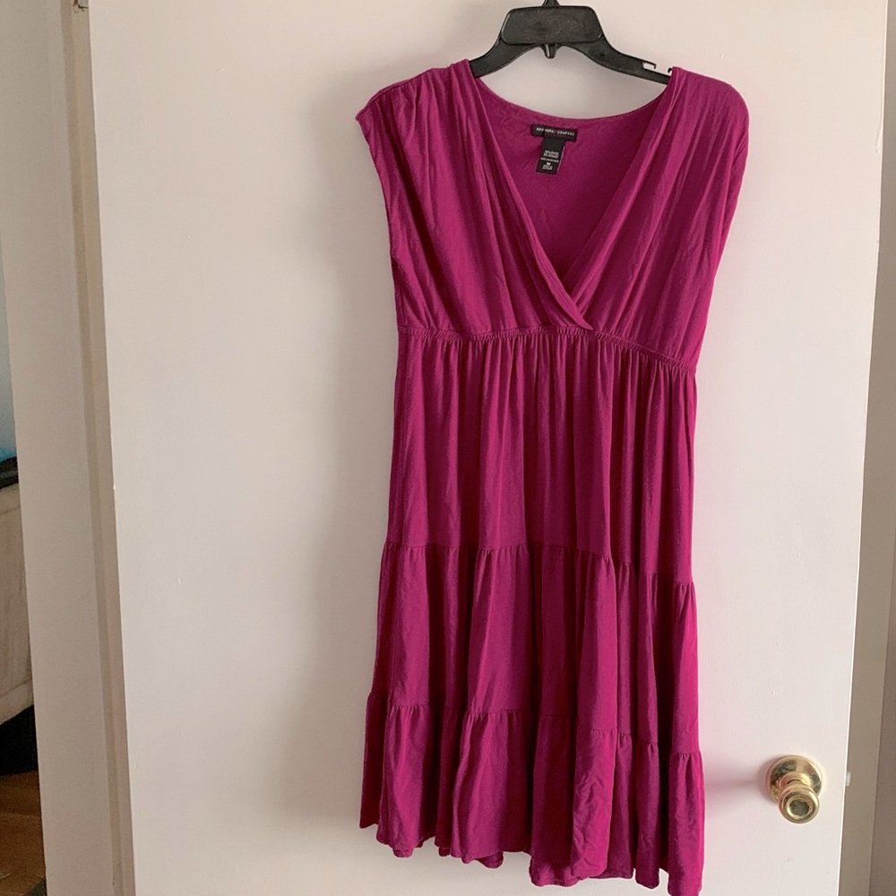Hot pink flowy dress